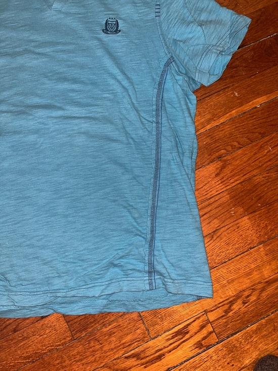 Guess Men's Teal Johnny Collar Short Sleeve Tee - Picture 6 of 9